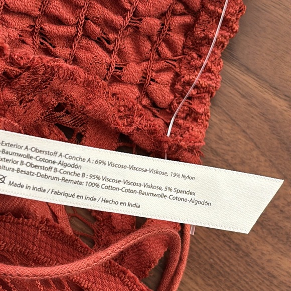 FREE PEOPLE ADELLA TIERED RUFFLE AND LACE CAMI TOP - Picture 9 of 12